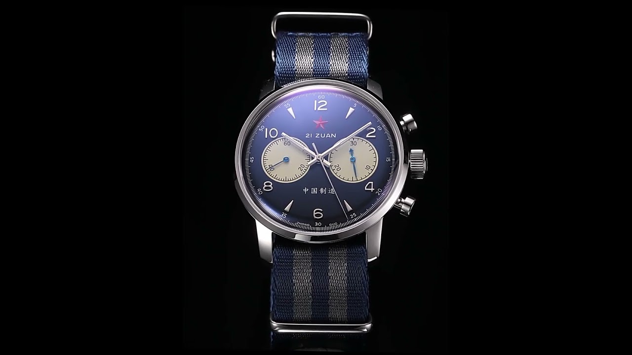 42mm Blue Panda Chronograph ST1901 Sapphire | ZY Chrono #mechanicalclocks #mechanicaltimepieces