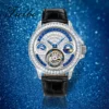 TIELBO Luxury Crystal Automatic Flying Tourbillon Brilliant Moon Phase Watch 1