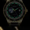 DIELLA Original Emerald Jade 3D Earth Automatic 24-Hour Calendar Watch 2