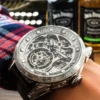 AOHAOHUA Classical Carved Large Dial Fashion Skeleton Tourbillon Watch 1