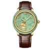 Aivasee Luxury Jade Automatic Skeleton Sapphire Waterproof Watch 1