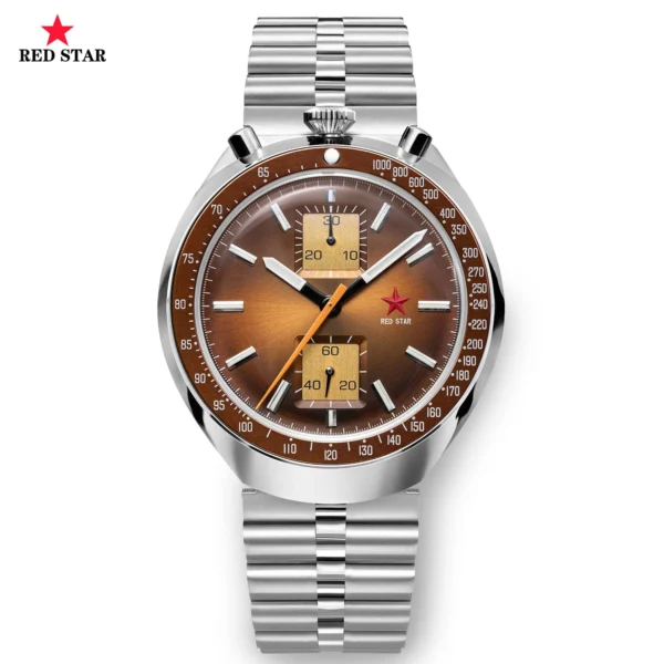 Red Star 1963 Retro Bullhead Chronograph 42 mm ST1901 Military Luminous 1