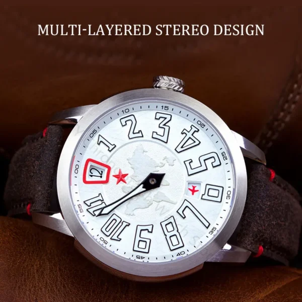 1963 Red Star One-Hand Automatic Pilot Watch Sapphire Luminous 1