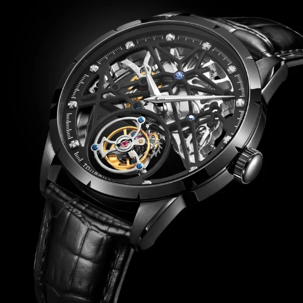 AESOP Luxury Flying Tourbillon Skeleton Rotary Waterproof Watch 1