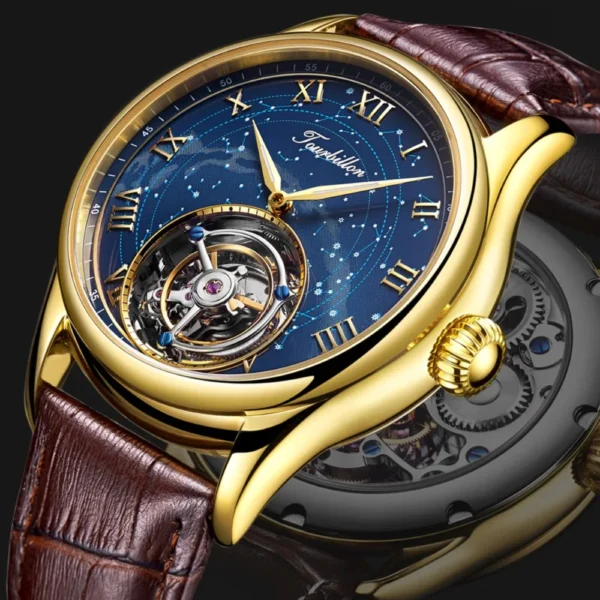 Luxury Star Sky Tourbillon 100% Original Real Sapphire Watch 1