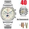 Red Star 1963 Moon Phase Pilot Chronograph Sapphire Calendar 5