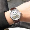Luxury 1963 Pilot Skeleton Double Tourbillon Manual Watch 6