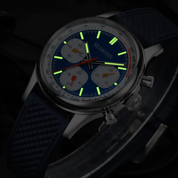 SEAKOSS 1963 Signature Pilot Chronograph 40 mm ST1903 Sapphire Luminous 2