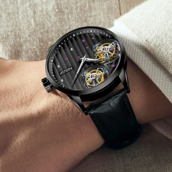 AESOP High-End Dual Tourbillon Skeleton Sapphire Waterproof Watch 1