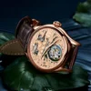 AESOP Zodiac Gold Dog Tourbillon Skeleton Luminous Watch 3