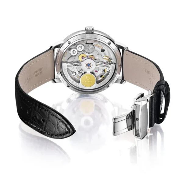 TOPHILL Luxury Automatic Tourbillon Skeleton Calendar Sapphire Watch 2