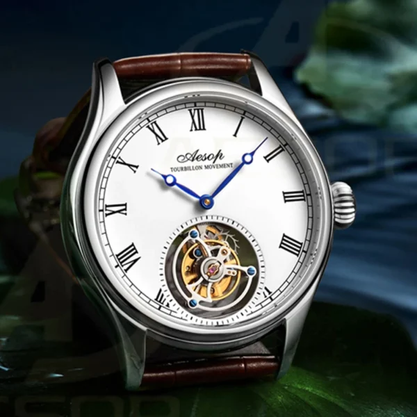 AESOP Classic Tourbillon 7021 Sapphire Waterproof Roman Dial 1