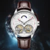 SEAKOSS Luxury Super Skeleton Tourbillon Hand-Winding Sapphire Watch 5