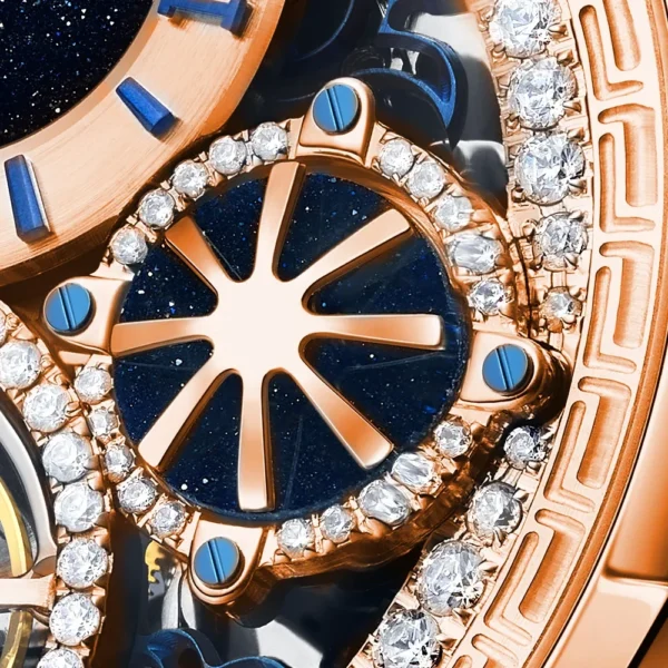 TIELBO Crystal Real Flying Tourbillon Hand-wind Brilliant Diamond Watch 2