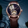 Gemini Luxury Real Tourbillon Skeleton Sapphire Mechanical Watch 5