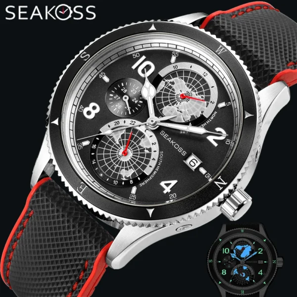SEAKOSS 1963 Automatic Diver 10 Bar Sapphire Luminous Watch 1