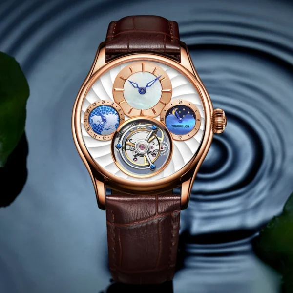 SEAKOSS Luxury Skeleton Tourbillon Sapphire Waterproof Watch 1