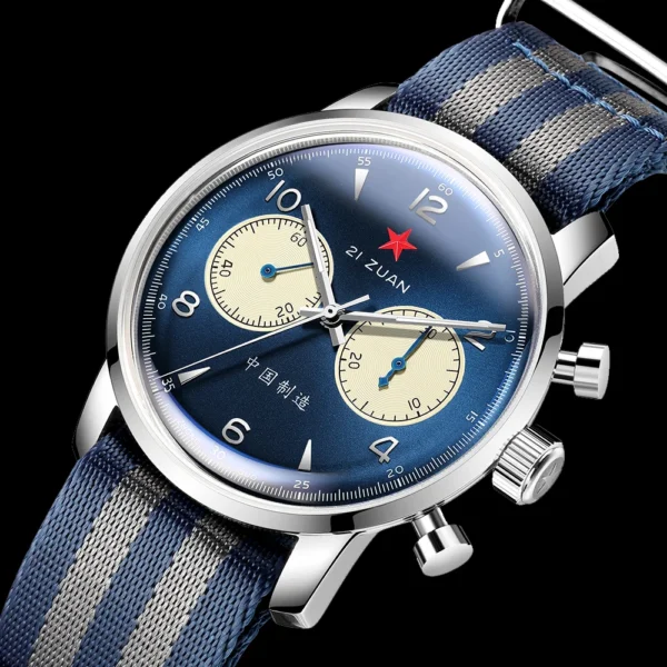 Red Star 1963 Blue Panda Chronograph 42 mm ST1901 Sapphire 1