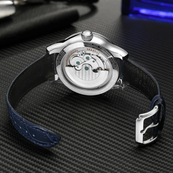 SEAKOSS Signature Double Globe Rotating Earth Flywheel Military Watch 2