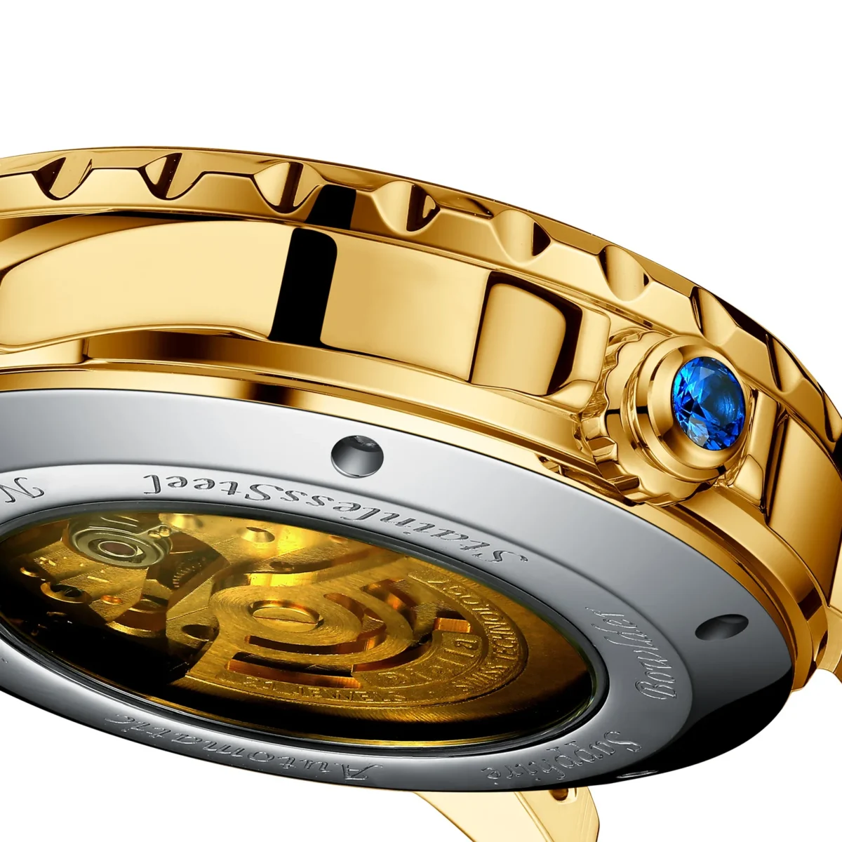 DIELLA Original Jade 3D Earth Automatic 24-Hour Calendar Sapphire Watch 3
