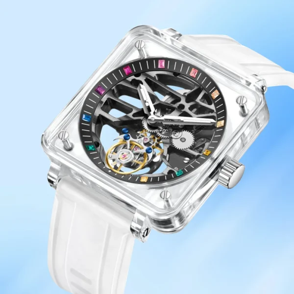 AESOP Transparent Luxury Tourbillon Skeleton Sapphire Automatic 1