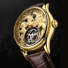 Gold Zodiac Horse Full Skeleton Luxury Tourbillon Sapphire Watch 3
