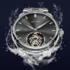 AESOP Signature Skeleton Tourbillon Manual Sapphire Steel Watch 4