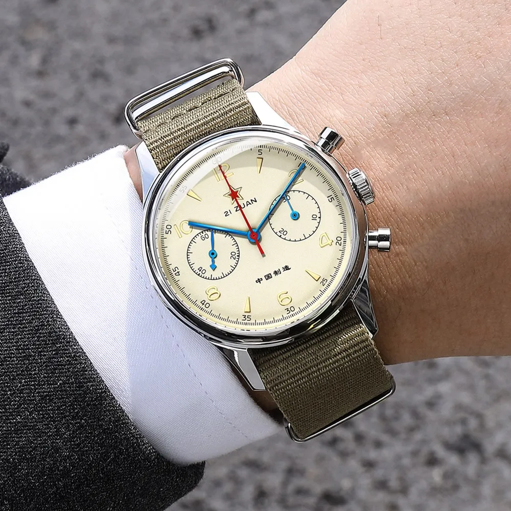 SEAKOSS 1963 Original Pilot Chronograph 38/40mm ST1901 Hand-Winding Luminous 6