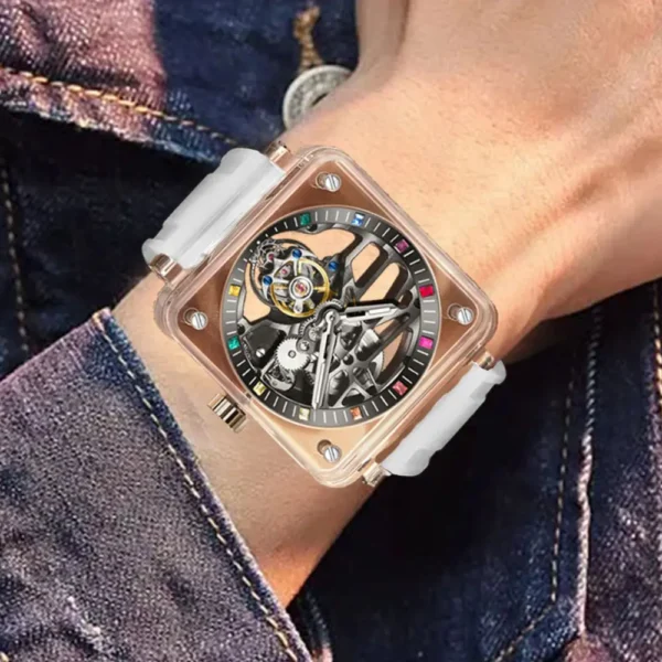 AESOP Transparent Luxury Tourbillon Skeleton Sapphire Automatic 2