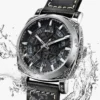 BOUX Sports Fashion Skeleton Automatic ST2551 Carved Leather Watch 1
