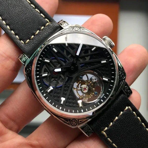 SEAKOSS Luminous Skeleton Tourbillon ST8000 Genuine Leather Sapphire 1