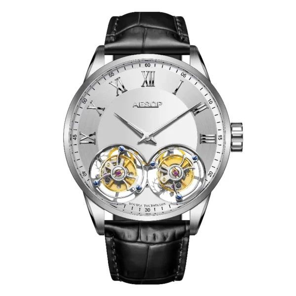 AESOP High-End Dual Tourbillon Top Brand Luxury Sapphire Watch 1