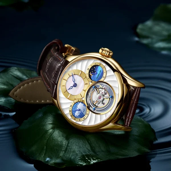 SEAKOSS Luxury Skeleton Tourbillon Sapphire Waterproof Watch 2