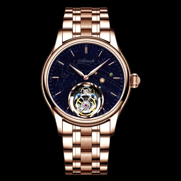 SEAKOSS 100% Original Business Flying Tourbillon Milky Way Sapphire Watch 1