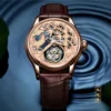 AESOP 100% Real Luxury Tourbillon Skeleton Sapphire Waterproof 5