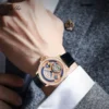 TIELBO Luxury Crystal Automatic Flying Tourbillon Brilliant Moon Phase Watch 3