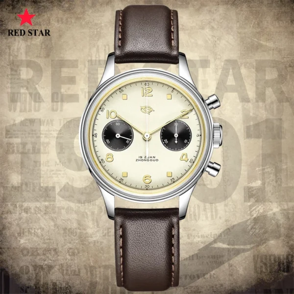 Red Star Business Pilot Chronograph 38mm ST19 Sapphire Gooseneck 1