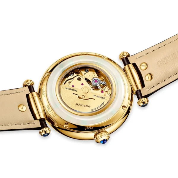 Top Luxury Pure Natural Jade Automatic Sapphire Qingming River Watch 2