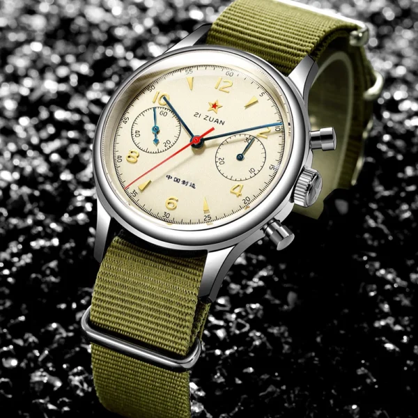 Red Star 1963 Vintage Army Chronograph 38/40 mm ST1901 Sapphire 1