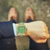 DIELLA Fashion Jade Automatic Luminous Calendar Genuine Gold Jade Watch 6