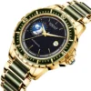 DIELLA Original Jade 3D Earth Automatic 24-Hour Calendar Sapphire Watch 4