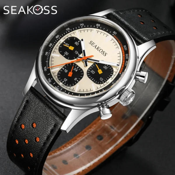SEAKOSS 1963 Signature Pilot Chronograph 40 mm ST1903 Sapphire Luminous 1