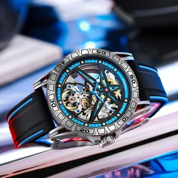 Luxury Automatic Hollow Tourbillon Waterproof Luminous Watch 2