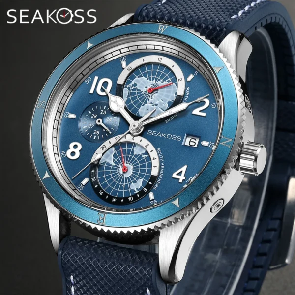 SEAKOSS 1963 Diver Automatic 100m 24h Calendar Super-Luminous 1