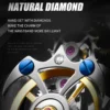 AESOP 100% Real Diamond Flying Tourbillon Skeleton Luxury Sapphire Watch 5