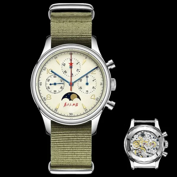 SEAKOSS 1963 Chronograph Moon Phase 40mm Sapphire Watch