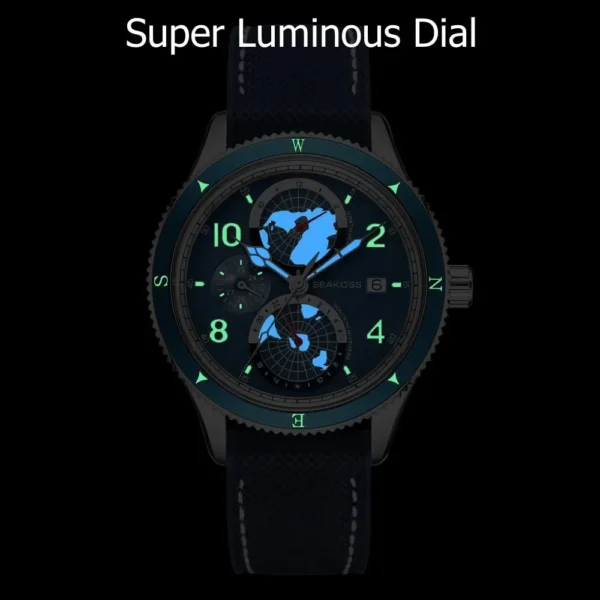 SEAKOSS Signature Sud Nord Hemispheres Automatic Super Luminous Dive Watch 2