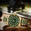 100% Natural Emerald Jade Automatic Calendar Sapphire Waterproof Watch 6