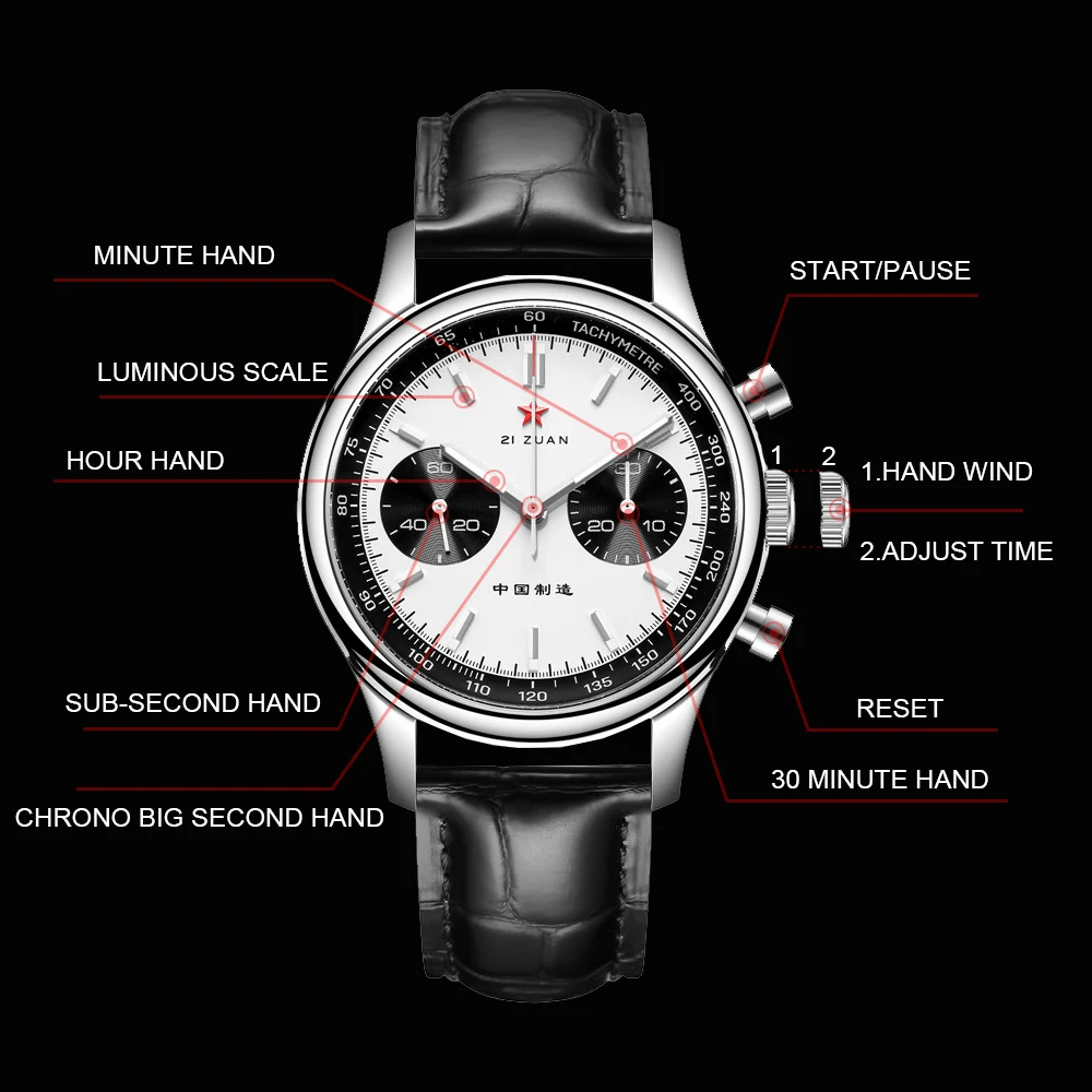 SEAKOSS 1963 Original Panda Chronograph 40mm ST1901 Super Luminous 4