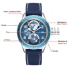 SEAKOSS Men's 100m Diver Auto 24-Hour Luminous Sapphire 5